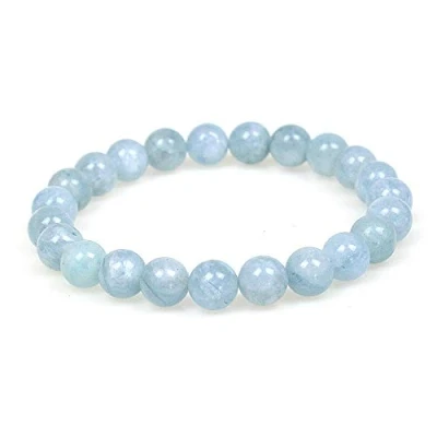 Afbeelding van MJDCB 8 mm Natuurlijke Aquamarijn Armband Energiegenezende Kralen