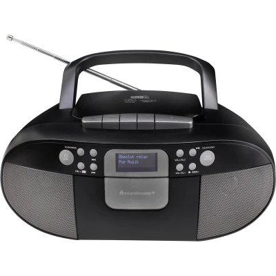 Afbeelding van Soundmaster SCD7800SW Boombox met DAB+/FM radio, CD, MP3, USB en cassettespeler, zwart