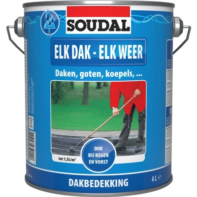Afbeelding van Soudal elk dak weer 10 liter, zwart, blik