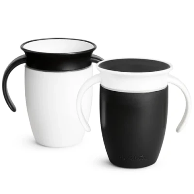 Afbeelding van Munchkin Miracle 360 6+ maanden 7oz Baby Sippy Cups (2 stuks). Free Flow Beaker voor peuters. Trainer Cup, BPA vrij, Spill Free, Vaatwasmachinebestendige Water Bottle met Easy Grip Handvaten.