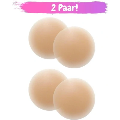 Afbeelding van Tepelcovers Set van 2 Paar Tepelbedekkers Siliconen Tepelpads Herbruikbaar Tepelplakkers Onzichtbaar Tepelstickers Blank