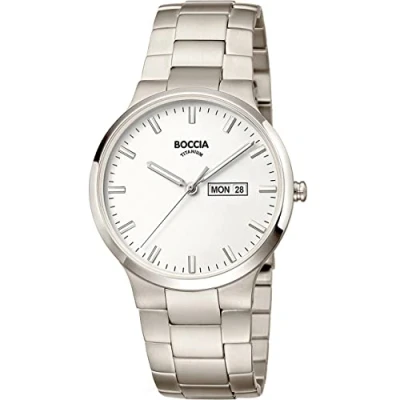 Afbeelding van Boccia 3649 01 Horloge Titanium Saffierglas Wit 39 mm