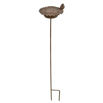 Afbeelding van Esschert Design FB301 Zonnebloem Op Pin Drinkschaal Bruin 13,7 x 76,5 cm