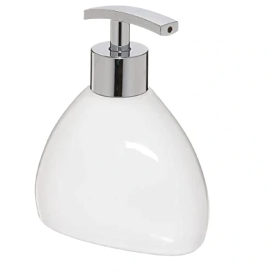 Afbeelding van 5Five Zeeppompje keramiek wit 300 ml zeepdispenser