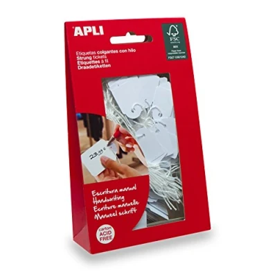 Afbeelding van Apli draadetiketten ft 36 x 53 mm (b h) (7013), etui van 100 stuks