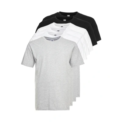 Afbeelding van Urban Classics TEE 6PACK Tshirt basic, Heren, Maat: 3XL, White/white/white/black/black/grey