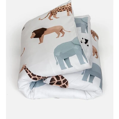 Afbeelding van Studio Ditte Dekbedovertrek Safari 140x220cm Lichtgrijs