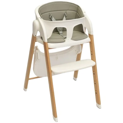 Afbeelding van Bo Jungle Grow With Me High Chair Wit Verstelbaar Comfortabel Ergonomisch
