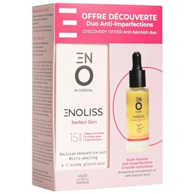 Afbeelding van Codexial Enoliss Perfect Skin 15 AHA Renovating Night Micro Peeling Emulsion 30 ml + Oil 20