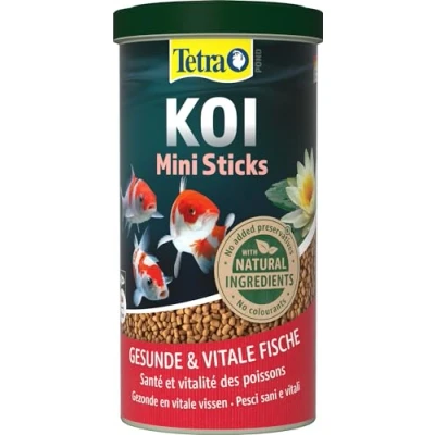 Afbeelding van Tetra Pond Koi Mini Sticks koifvoer voor kleurrijke vissen en een verbeterde waterkwaliteit, 1 l