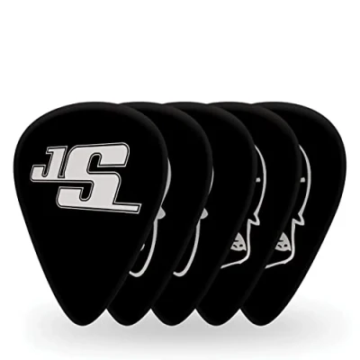 Afbeelding van D&quot;;Addario 1CBK6 10JS Joe Satriani plectrums zwart heavy (10 st)