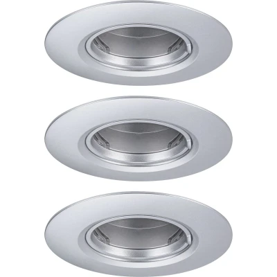 Afbeelding van Paulmann 92113 Inbouwlamp Set van 3 stuks GU10 Chroom (mat)