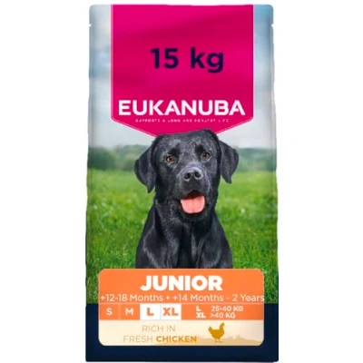 Afbeelding van Eukanuba Junior Large Breed kip hondenvoer 2 x 15 kg