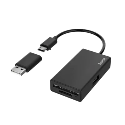 Afbeelding van Hama 00200125 card reader USB 2.0/Micro Black
