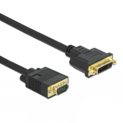 Afbeelding van Delock Kabel DVI 24+5 vrouwelijk naar VGA mannelijk 5 m