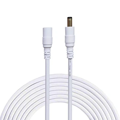 Afbeelding van Liwinting DC Verlengkabel 5.5mm x 2.1mm Aansluitkabel Gelijkstroom Connector Kabel Splitter Man vrouw voor Voeding, CCTV Camera Power 10m/32.8ft Wit