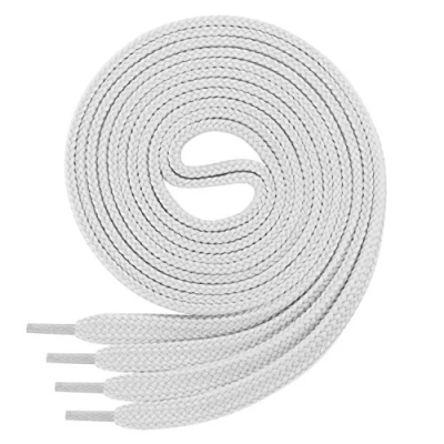 Afbeelding van Di Ficchiano Veters plat, 7 mm breed, voor sneakers, sportschoenen, leren schoenen, platte schoenveters, zeer scheurvast, 45 kleuren, 60 cm 220 lengte, polyester, lichtgrijs, 120