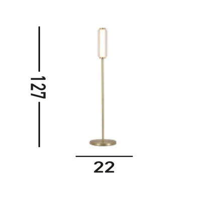 Afbeelding van Searchlight Moderne vloerlamp Mod messing EU26252SB