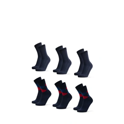 Afbeelding van Danish Endurance 6 PACK Ultrasoft Sokken, Maat: 39 42, Multicolor navy argyle red