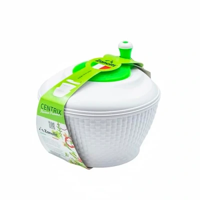Afbeelding van Zanetti, Saladecentrifuge 4 l, slacentrifuge, kleur wit en groen, perfect drogen, gemaakt in Italië