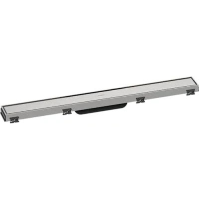 Afbeelding van hansgrohe RainDrain Match 700, 56037800, met in hoogte verstelbaar frame, geborsteld roestvrij staal, kant en klaar set douchegoot, 70 cm