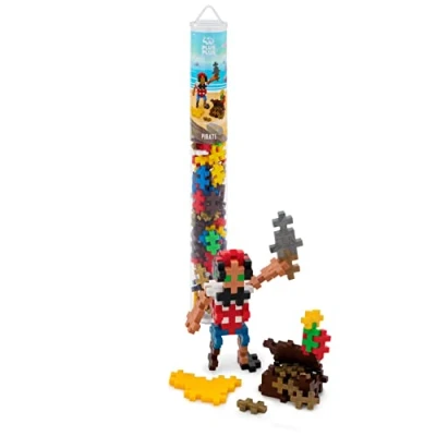 Afbeelding van Plus Piraat Tube Constructiespeelgoed Set Met Bouwstenen 100 Delige Bouwset Bouwspeelgoed Vanaf 3 Jaar