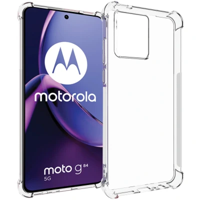 Afbeelding van Motorola Moto G84 Hoesje Siliconen en TPU (zacht) iMoshion Softcase/Backcover Transparant Telefoonhoesje