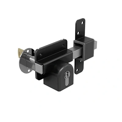 Afbeelding van Gatemate 1490096 Euro P11 lange gooi dubbel slot, zwart/roestvrij staal, 70 mm