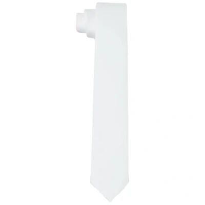 Afbeelding van DonDon stropdassen voor heren handgemaakt zijde look 6 cm Wit