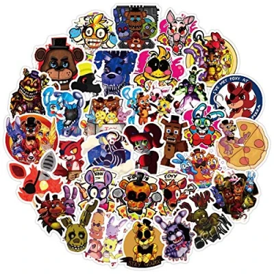 Afbeelding van Five Nights at Freddy&#039;s Stickers 50 stuks voor Laptop, Bumper, Skateboard Computer, Telefoon, Terror Game