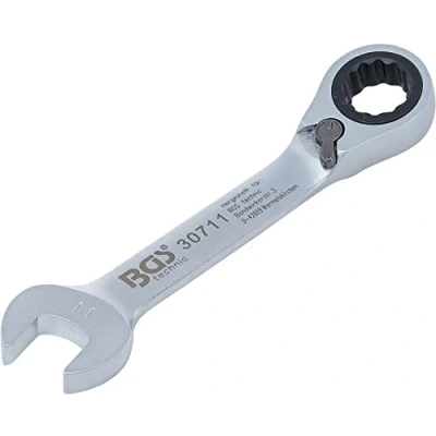 Afbeelding van BGS 30711 Ratel ringsteeksleutel kort omschakelbaar 11 mm