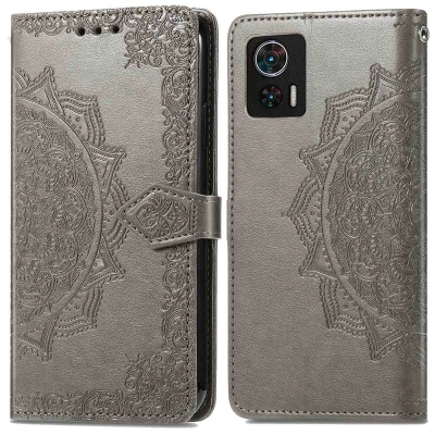 Afbeelding van Motorola Edge 30 Neo Hoesje Kunstleder iMoshion Bookcase Grijs Telefoonhoesje