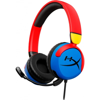 Afbeelding van HyperX Cloud Mini Gaming hoofdtelefoon met kabel voor kinderen, volume 85 dB, pc/switch/PS/Chromebook/Xbox/mobiele telefoon, meerkleurig