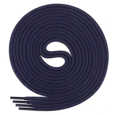 Afbeelding van Di Ficchiano veters rond, ronde voor zakelijke en leren schoenen, scheurbestendige allround veters, ø 3 mm, kleur donkerblauw, lengte 130 cm