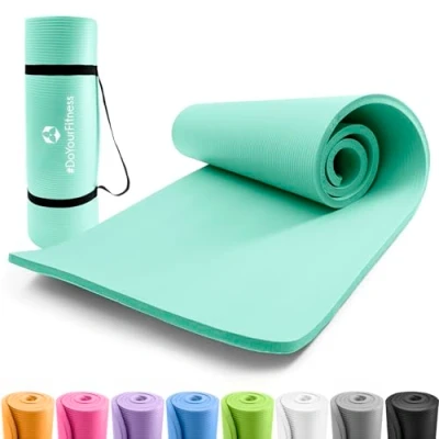 Afbeelding van Doyourfitness Dikke Fitness Mat Anti Slip Turquoise 183 x 61 1.5 cm