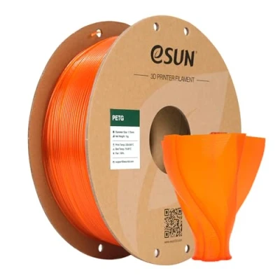 Afbeelding van eSUN PETG Gloeidraad 1.75mm, 3D Printer Gloeidraad, Dimensionale Nauwkeurigheid +/ 0.05mm, 1KG (2.2 LBS) Spoel Printen Materiaal voor Printer, Oranje