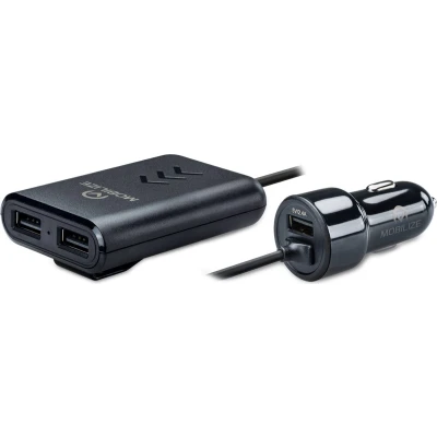 Afbeelding van Mobilize USB autolader 2 weg splitter zwart 8400mA