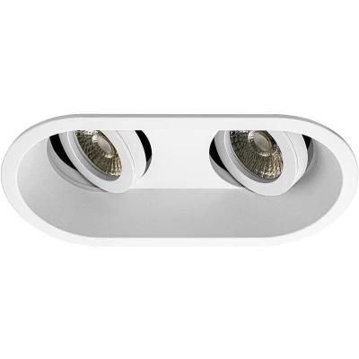 Afbeelding van Premium Inbouwspot Kiefer Wit Dubbele verdiepte ronde spot Extra Warm (2700K) Met Philips LED