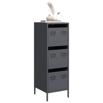 Afbeelding van vidaXL Hoge kast 39x35x103,5 cm staal antracietkleurig