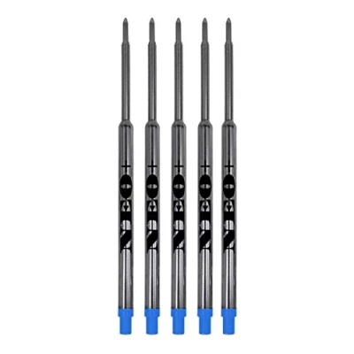 Afbeelding van Balpenvullingen compatibel met Waterman balpennen. Medium punt. (5 x BLAUWE INKT)