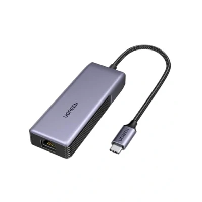 Afbeelding van UGREEN 5Gbps USB C LAN Adapter Ethernet 5000Mbps RJ45 Netwerkadapter compatibel met NAS, MacBook Pro M4, Mac Mini Windows 11, macOS en Linux.