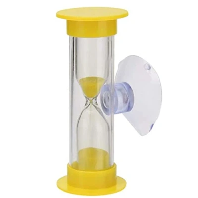 Afbeelding van 2 minuten Douche Timer Tandenpoetsen Kinderen Met Zuignap Zandloper Zand Klok Desktop Ornament Voor