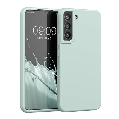 Afbeelding van kwmobile telefoonhoesje geschikt voor Samsung Galaxy S22 Plus Hoesje met siliconen coating Smartphone case in cool mint