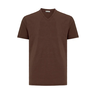 Afbeelding van dandalo Tshirt basic, Heren, Maat: Medium, Brown