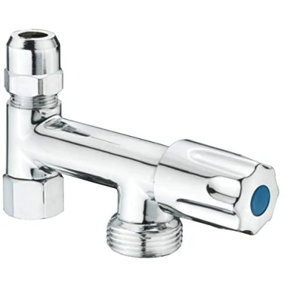 Afbeelding van Cornat Machine aansluitventiel &quot;Eckfix&quot; 3/8 inch IG voor het aansluiten van was en vaatwasser met terugslagklep messing verchroomd/apparaatventiel/extra ventiel / TEC304901