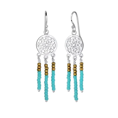 Afbeelding van Elli Dreamcatcher BOHO Oorbellen silvercoloured, Dames, Maat: One Size, Silver coloured