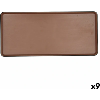 Afbeelding van Snackdienblad Bidasoa Gio 31,5 x 14,5 cm Bruin Plastic 9 Stuks