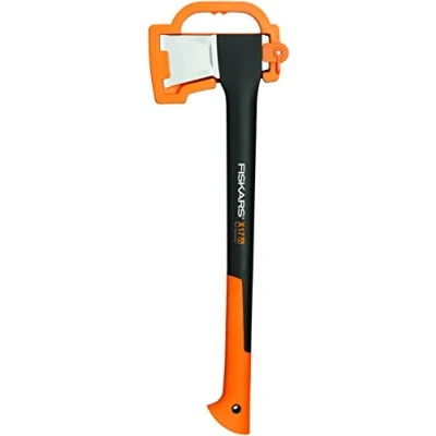 Afbeelding van Fiskars Kloofbijl, incl. mesbeschermer voor veilig transport, lengte: 60 cm, antikleeflaag, hoogwaardig staal/glasvezelversterkte kunststof, zwart/oranje, X17M, 1,53 kg, 1015641