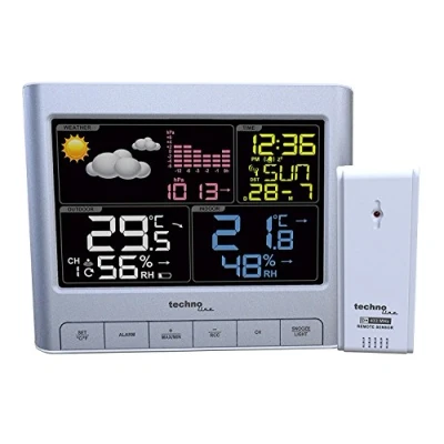 Afbeelding van Technoline WS6449 weerstation, moderne look, zilverkleurig