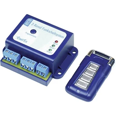 Afbeelding van TowiTek Draadloos schakelsysteem incl. handzender bereik max. (in het open veld): 50 m 12 V/DC